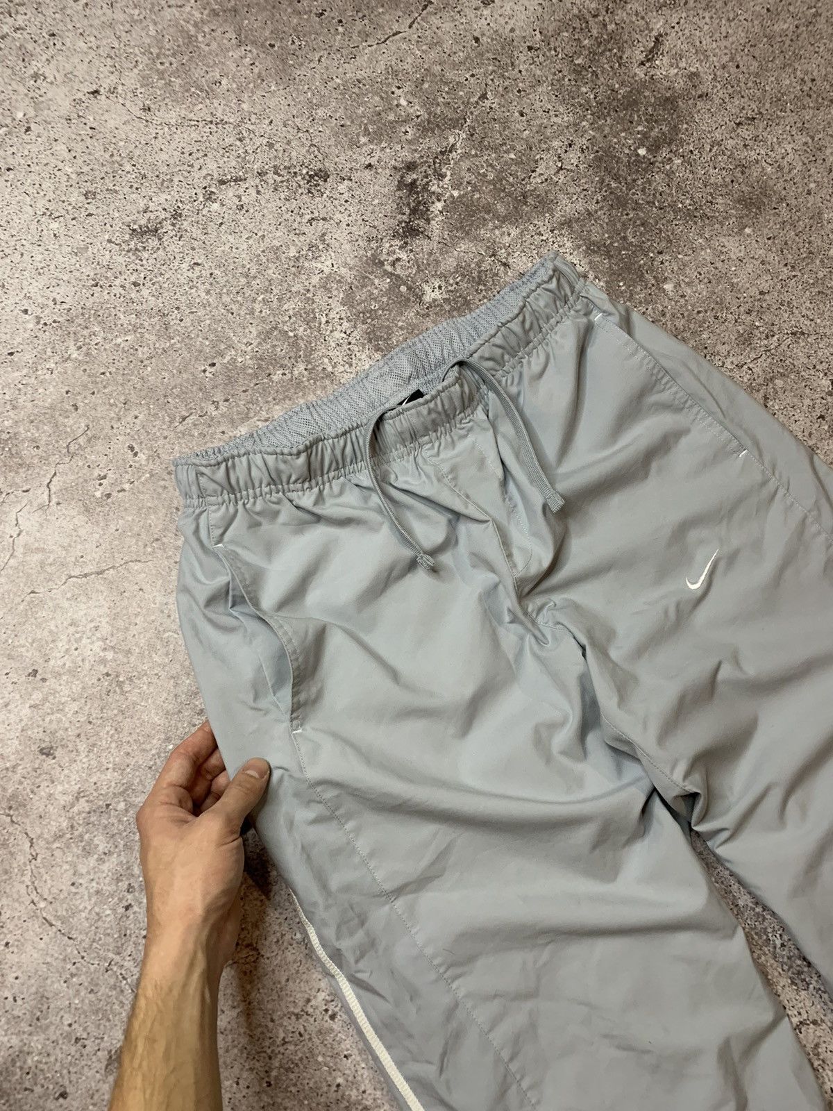 Nike × Vintage Vintage Nike Y2K Track Pants Drill Jogger Mini Swoosh Size US 30 / EU 46 - 5 Thumbnail