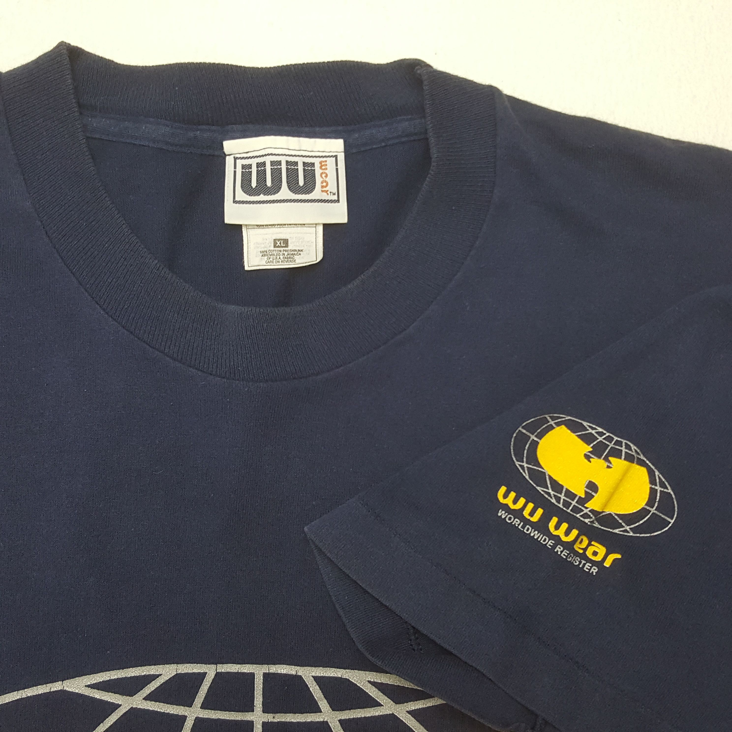Band Tees × Vintage × Wu-Tang Clan Vintage 90's Wu Tang Worldwide Register Hiphop Tshirt Size US XL / EU 56 / 4 - 4 Thumbnail