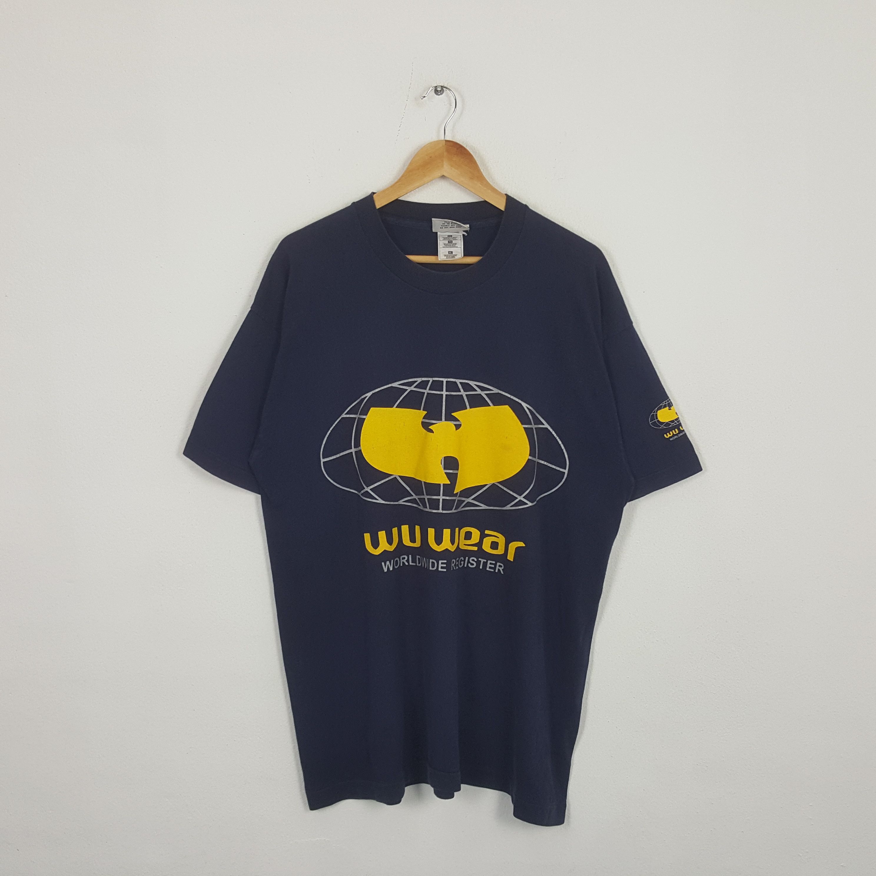 Band Tees × Vintage × Wu-Tang Clan Vintage 90's Wu Tang Worldwide Register Hiphop Tshirt Size US XL / EU 56 / 4 - 1 Thumbnail