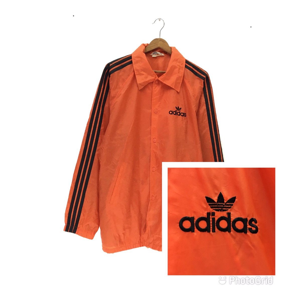 Other Vintage 90s Adidas Button Up Orange Jacket Size US XL / EU 56 / 4 - 1 Thumbnail