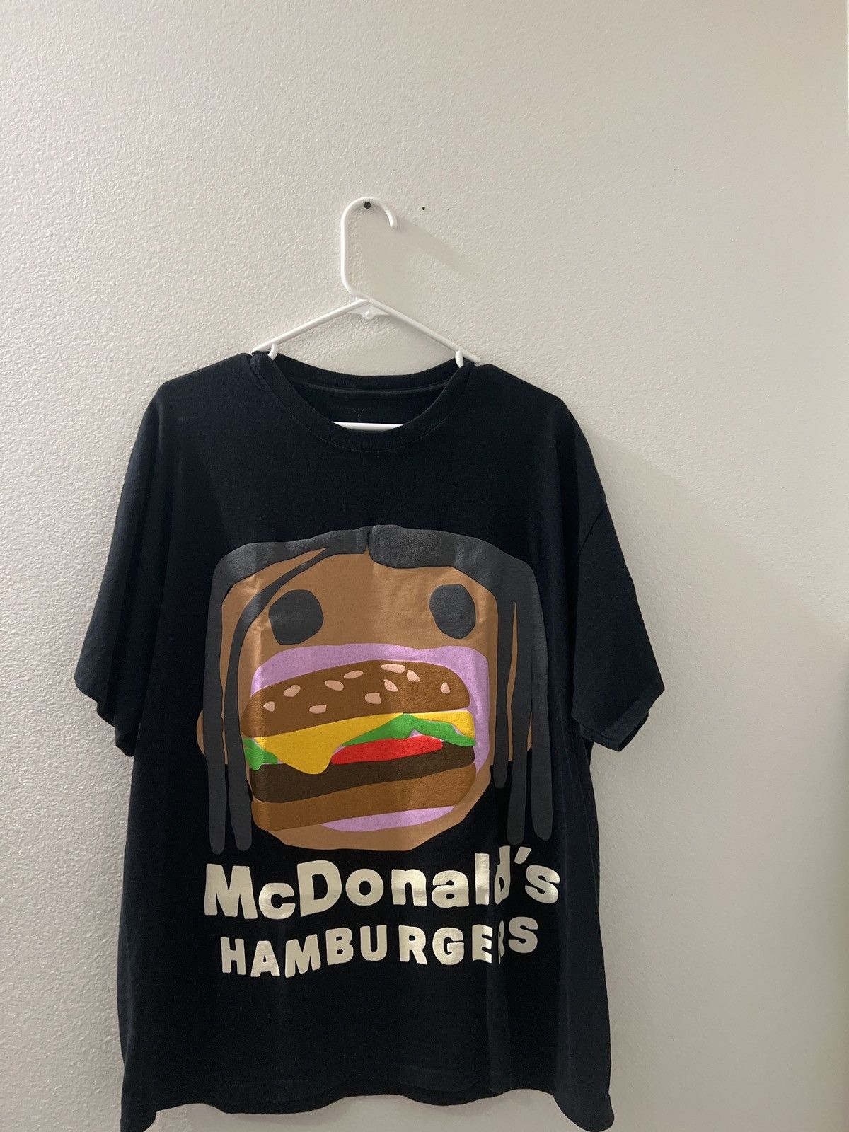 Travis Scott x CPFM outlets 4 CJ Burger Mouth Black Tee Men’s XL