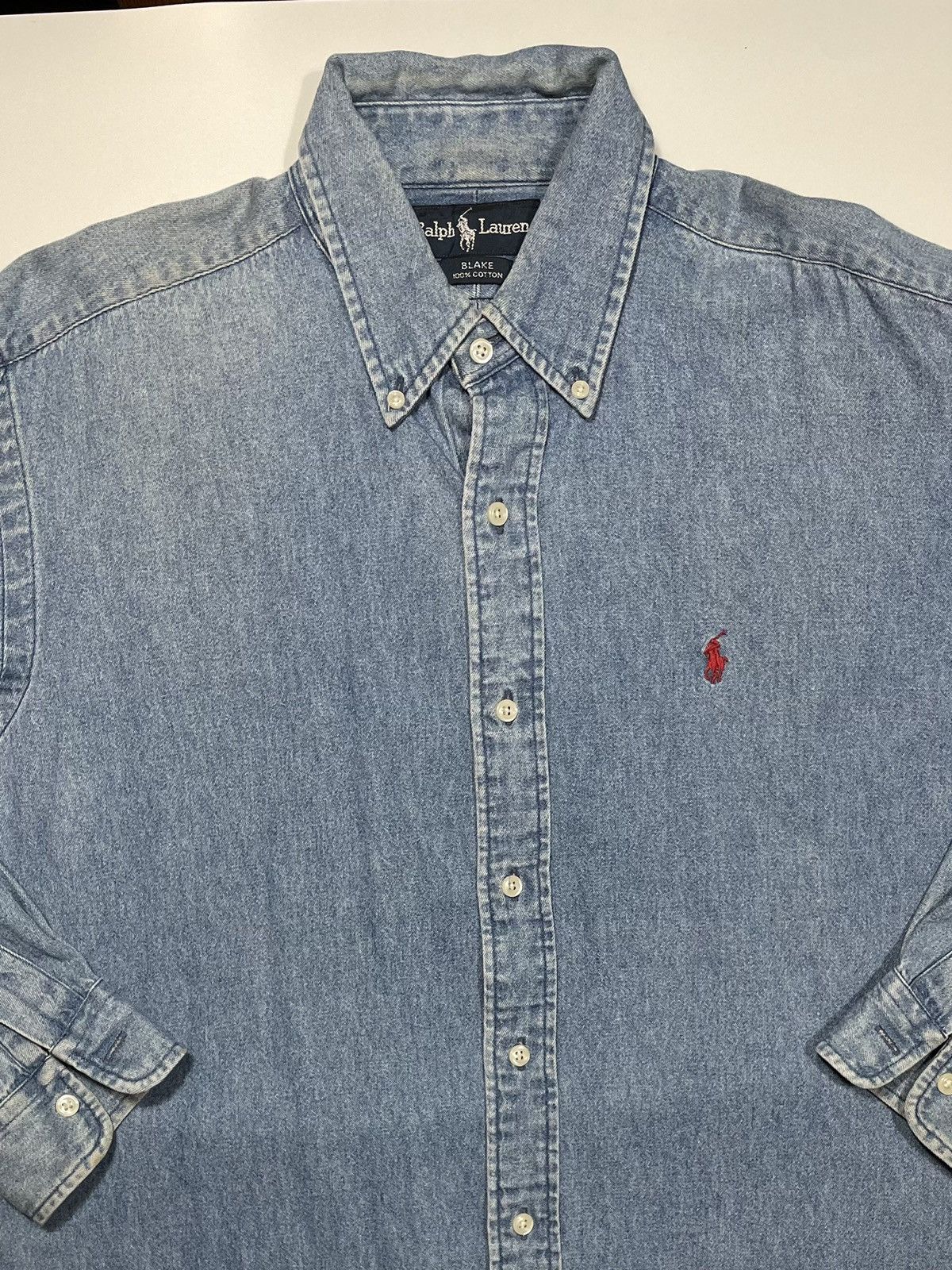 Polo Ralph Lauren × Ralph Lauren × Vintage Vintage 90s Polo Ralph Lauren Denim Shirt Button up archive Size US M / EU 48-50 / 2 - 4 Thumbnail