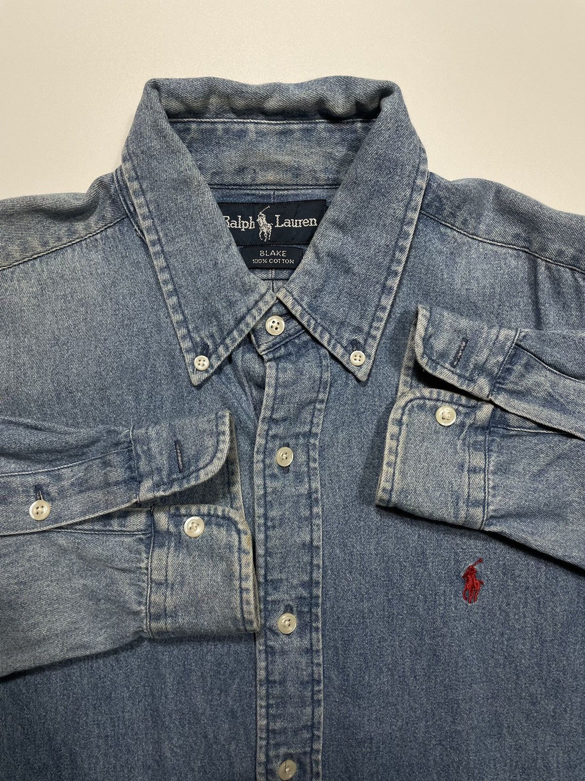 Polo Ralph Lauren × Ralph Lauren × Vintage Vintage 90s Polo Ralph Lauren Denim Shirt Button up archive Size US M / EU 48-50 / 2 - 7 Thumbnail