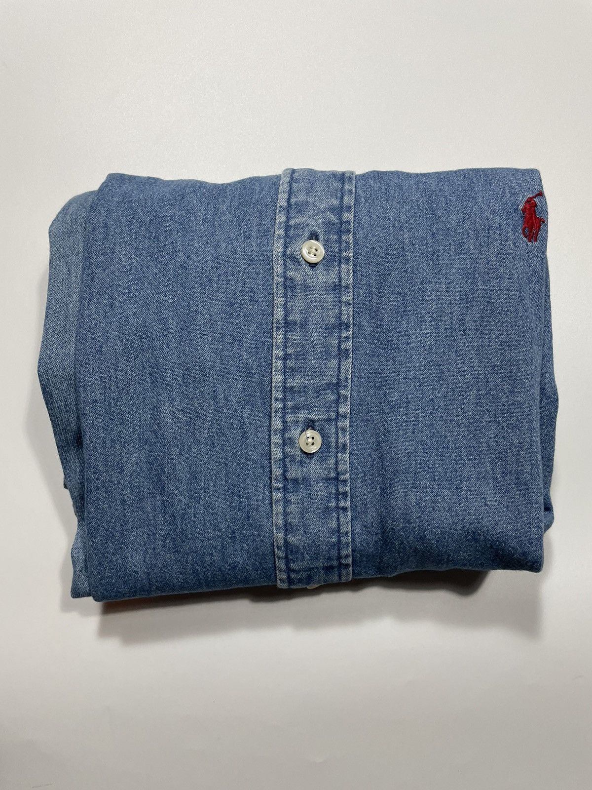 Polo Ralph Lauren × Ralph Lauren × Vintage Vintage 90s Polo Ralph Lauren Denim Shirt Button up archive Size US M / EU 48-50 / 2 - 2 Thumbnail