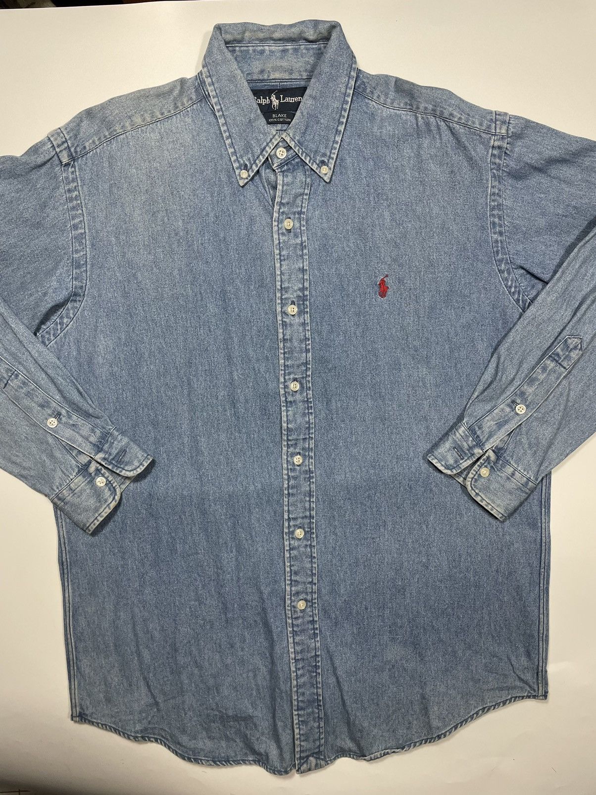 Polo Ralph Lauren × Ralph Lauren × Vintage Vintage 90s Polo Ralph Lauren Denim Shirt Button up archive Size US M / EU 48-50 / 2 - 5 Thumbnail