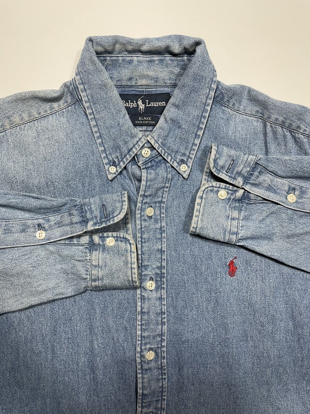 Polo Ralph Lauren × Ralph Lauren × Vintage Vintage 90s Polo Ralph Lauren Denim Shirt Button up archive Size US M / EU 48-50 / 2 - 6 Thumbnail