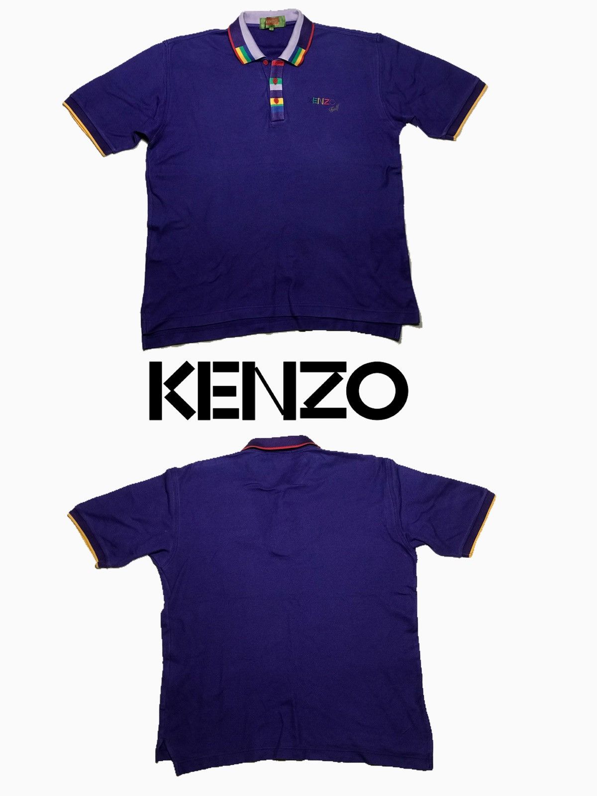 Kenzo × Vintage Kenzo Golf Polo Ringer Collar vintage Rare premium Japan Size US M / EU 48-50 / 2 - 2 Thumbnail