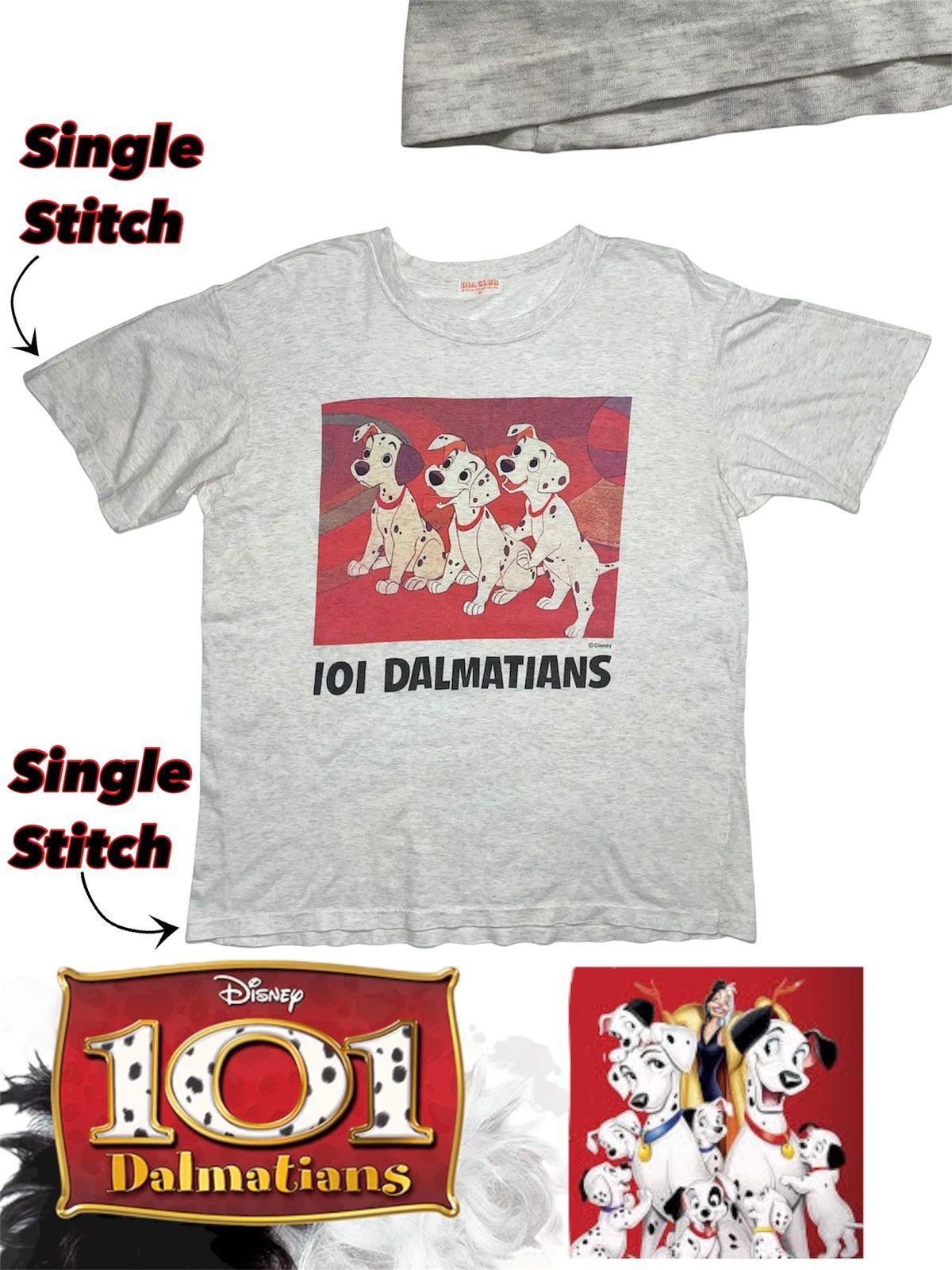 Disney × Vintage Vintage 90s 101 Dalmatians Disney Movie retro promo tee Size US M / EU 48-50 / 2 - 1 Thumbnail