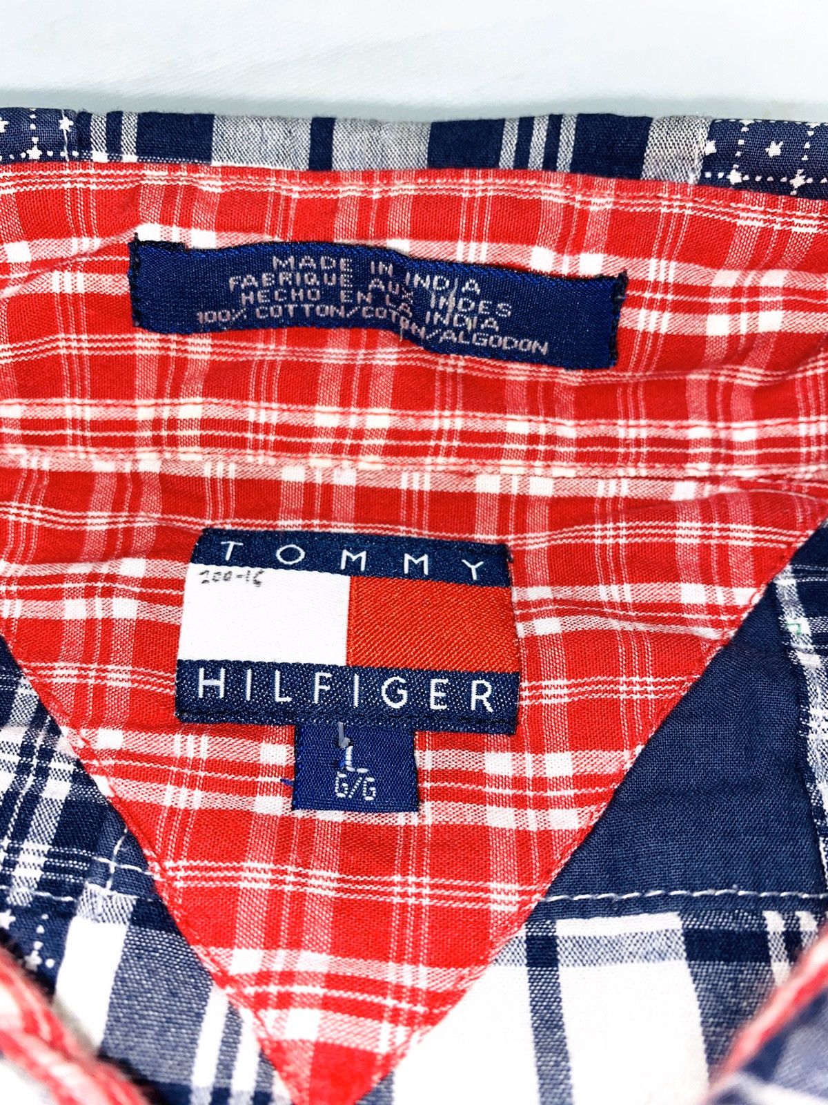 Designer × Tommy Hilfiger × Tommy Jeans Tommy Hilfiger Patchwork button up India made supreme design Size US L / EU 52-54 / 3 - 8 Thumbnail