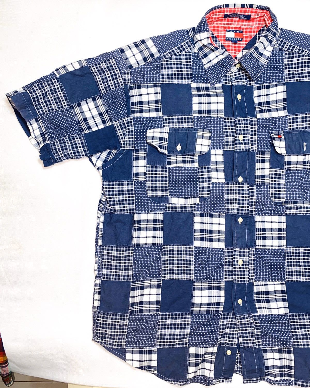 Designer × Tommy Hilfiger × Tommy Jeans Tommy Hilfiger Patchwork button up India made supreme design Size US L / EU 52-54 / 3 - 5 Thumbnail