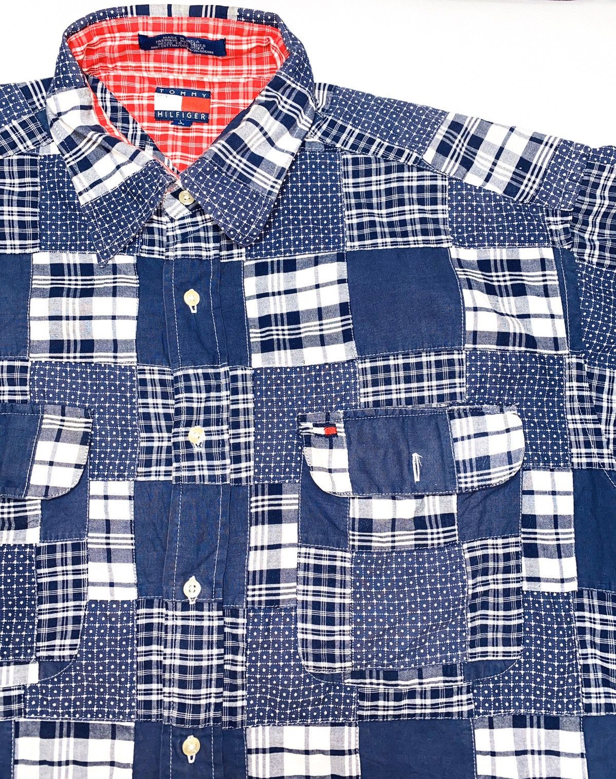 Designer × Tommy Hilfiger × Tommy Jeans Tommy Hilfiger Patchwork button up India made supreme design Size US L / EU 52-54 / 3 - 6 Thumbnail