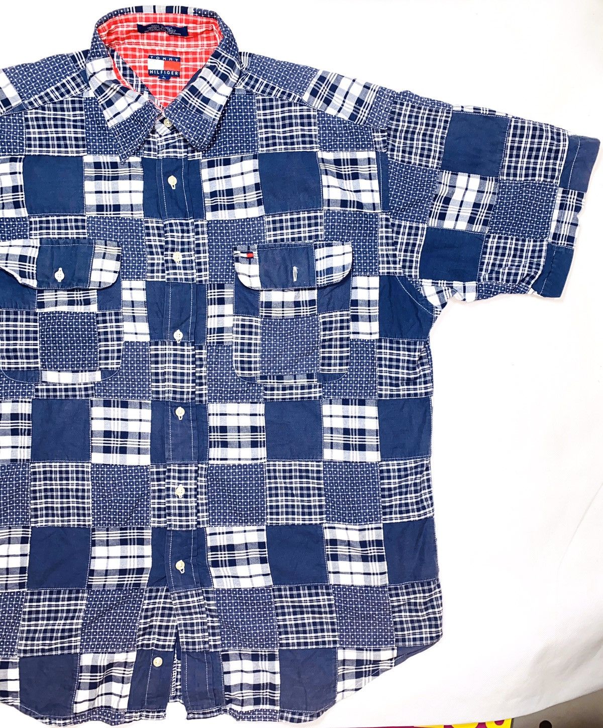 Designer × Tommy Hilfiger × Tommy Jeans Tommy Hilfiger Patchwork button up India made supreme design Size US L / EU 52-54 / 3 - 4 Thumbnail