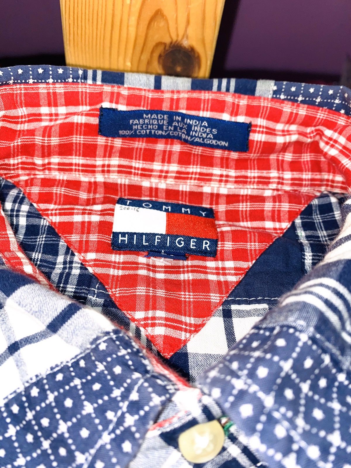 Designer × Tommy Hilfiger × Tommy Jeans Tommy Hilfiger Patchwork button up India made supreme design Size US L / EU 52-54 / 3 - 7 Thumbnail