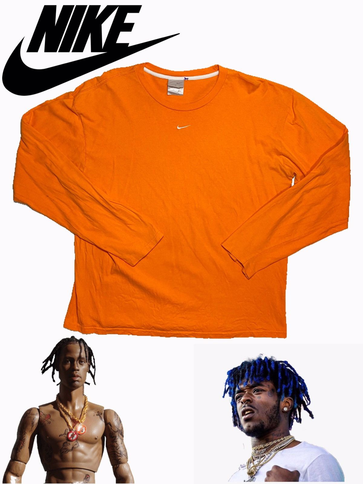 Nike × Vintage Vintage nike center Swoosh 90s mini check uzi travis off Size US L / EU 52-54 / 3 - 1 Thumbnail