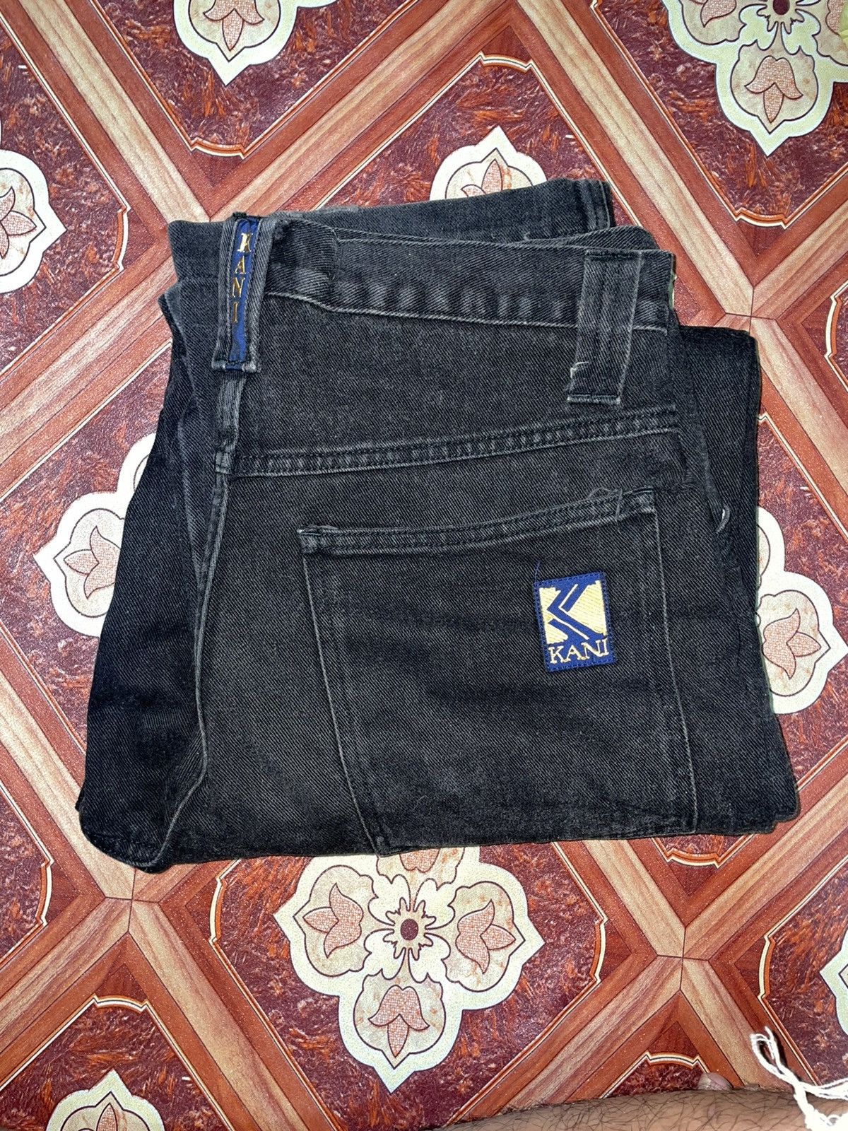 Karl Kani × Vintage Vintage Baggy Wide Karl Kani Jean Denim Black 90s y2k loose Size US 30 / EU 46 - 2 Thumbnail