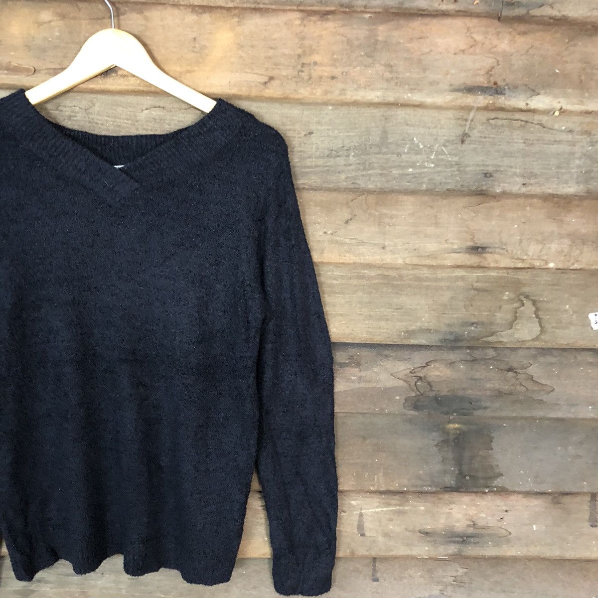 Homespun Knitwear Japanese Black Shag Shaggy Knitwear #0527 Size M / US 6-8 / IT 42-44 - 5 Thumbnail