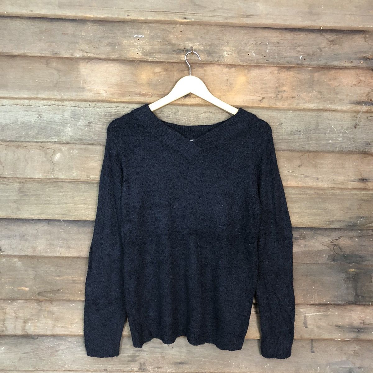 Homespun Knitwear Japanese Black Shag Shaggy Knitwear #0527 Size M / US 6-8 / IT 42-44 - 3 Thumbnail