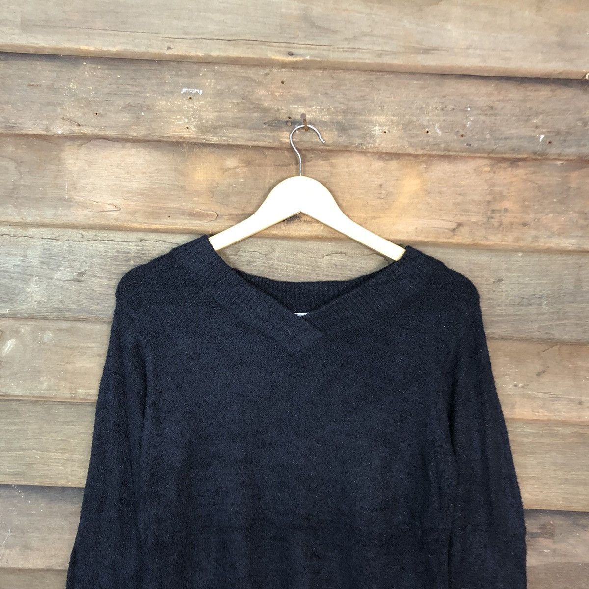 Homespun Knitwear Japanese Black Shag Shaggy Knitwear #0527 Size M / US 6-8 / IT 42-44 - 2 Thumbnail
