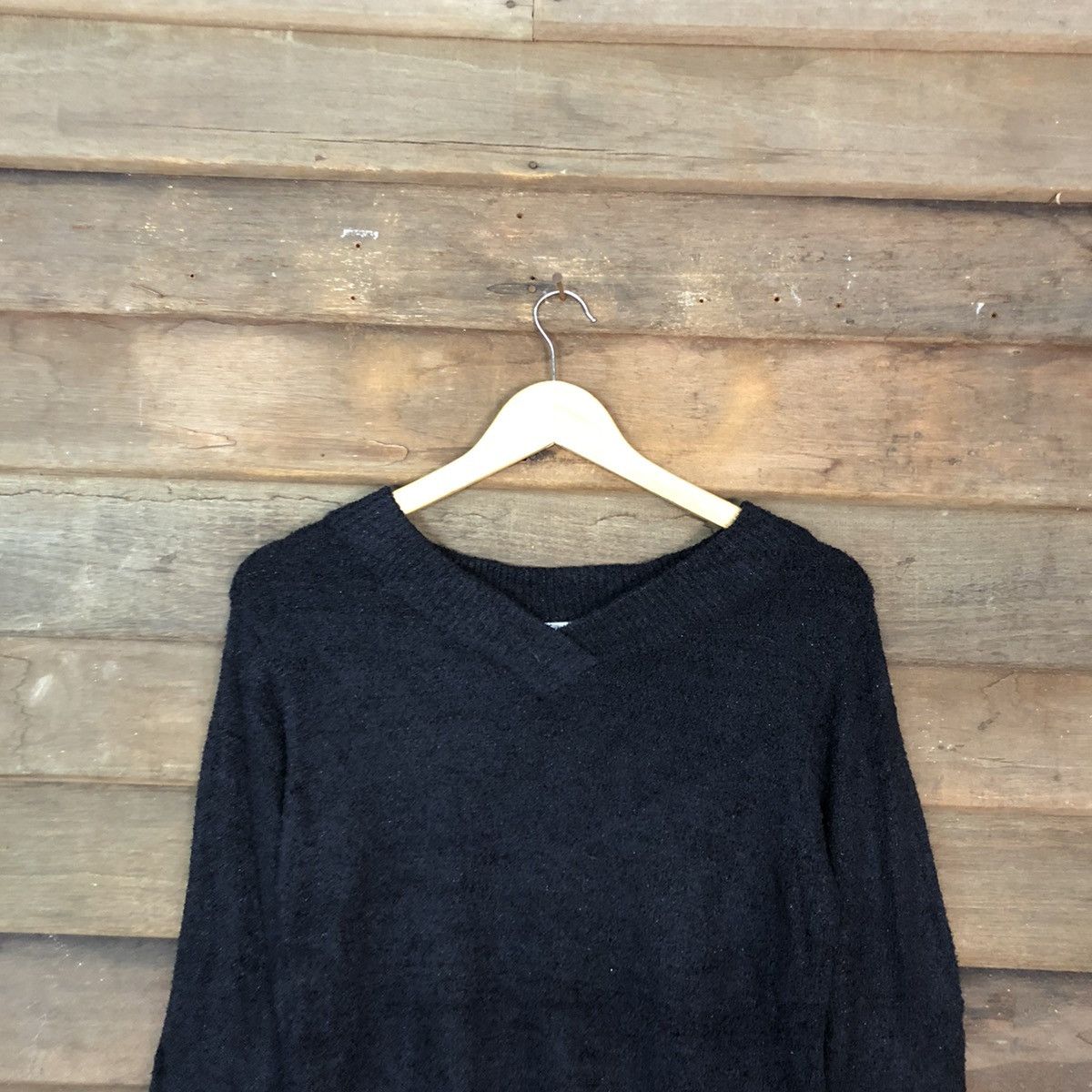 Homespun Knitwear Japanese Black Shag Shaggy Knitwear #0527 Size M / US 6-8 / IT 42-44 - 9 Thumbnail