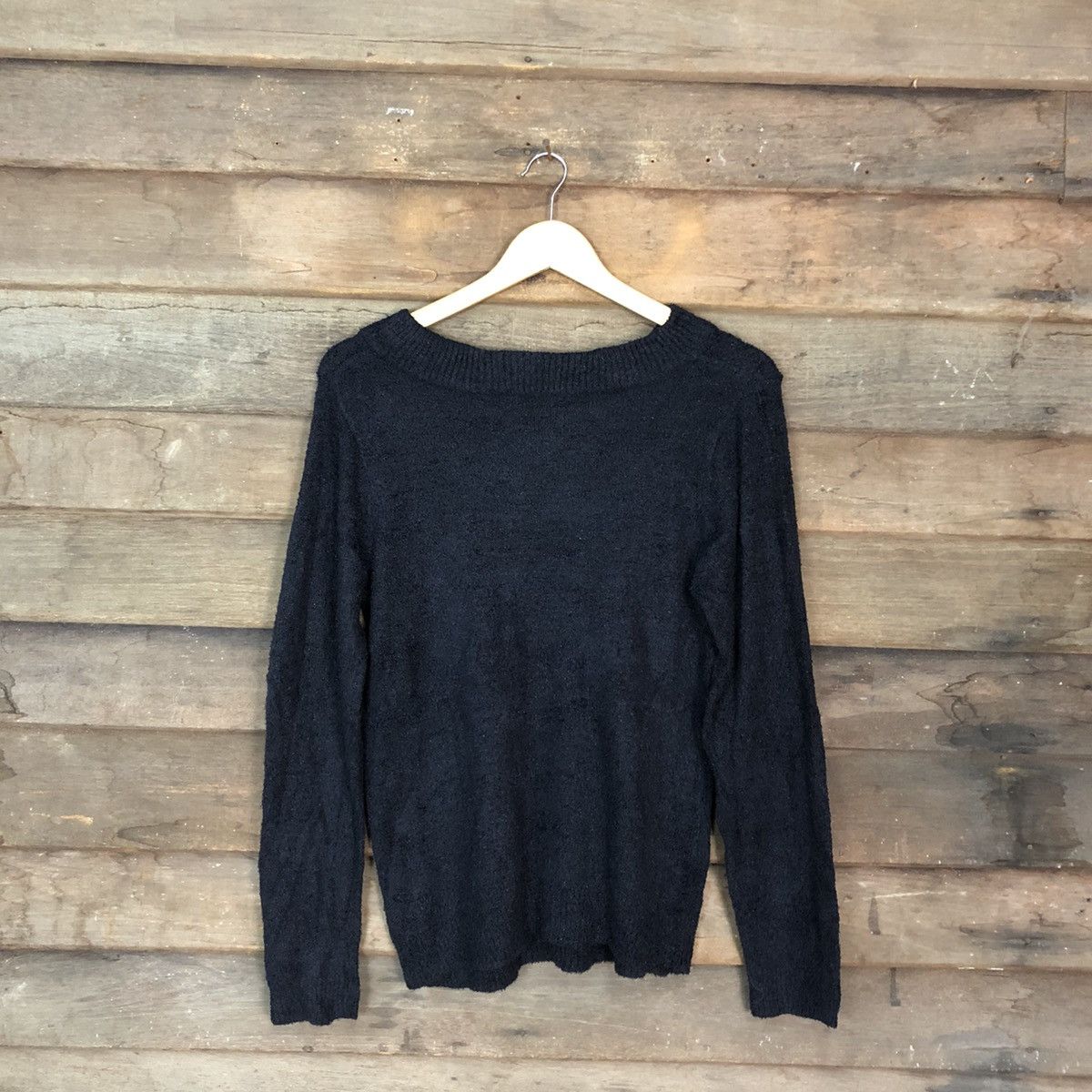Homespun Knitwear Japanese Black Shag Shaggy Knitwear #0527 Size M / US 6-8 / IT 42-44 - 11 Thumbnail