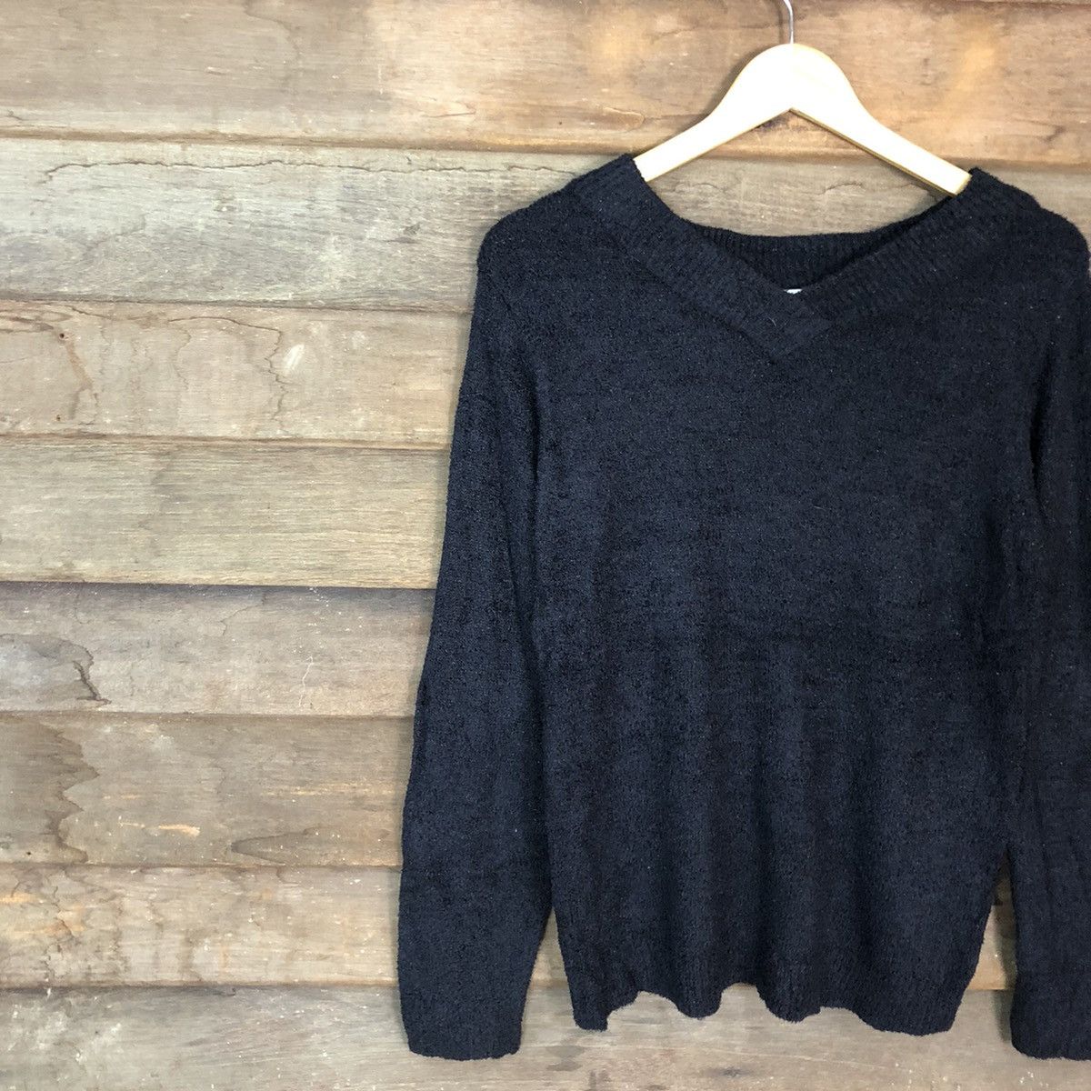 Homespun Knitwear Japanese Black Shag Shaggy Knitwear #0527 Size M / US 6-8 / IT 42-44 - 7 Thumbnail