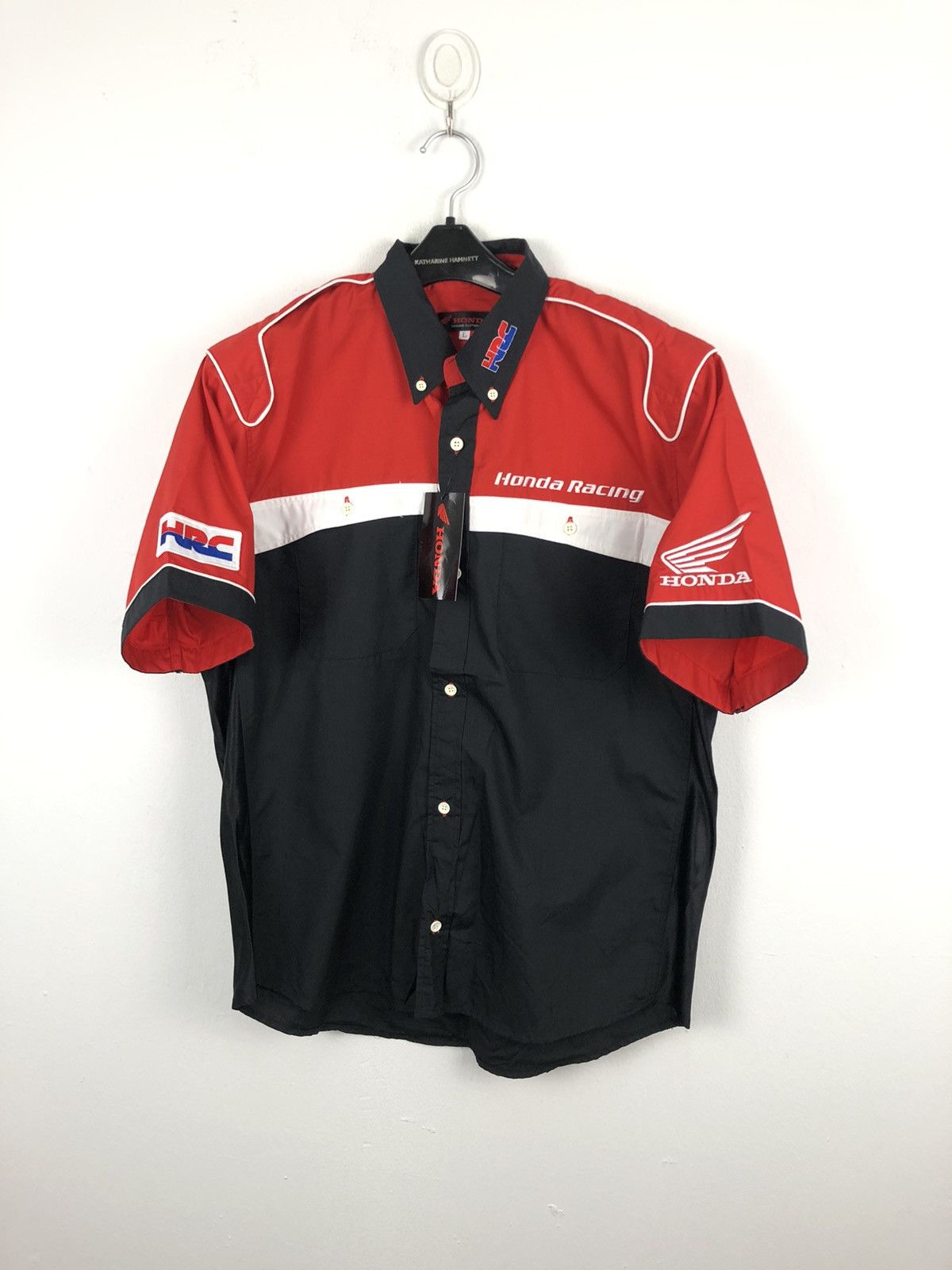 Honda × Racing Honda Racing HRC Big Logo Buttons Up Shirt | Grailed