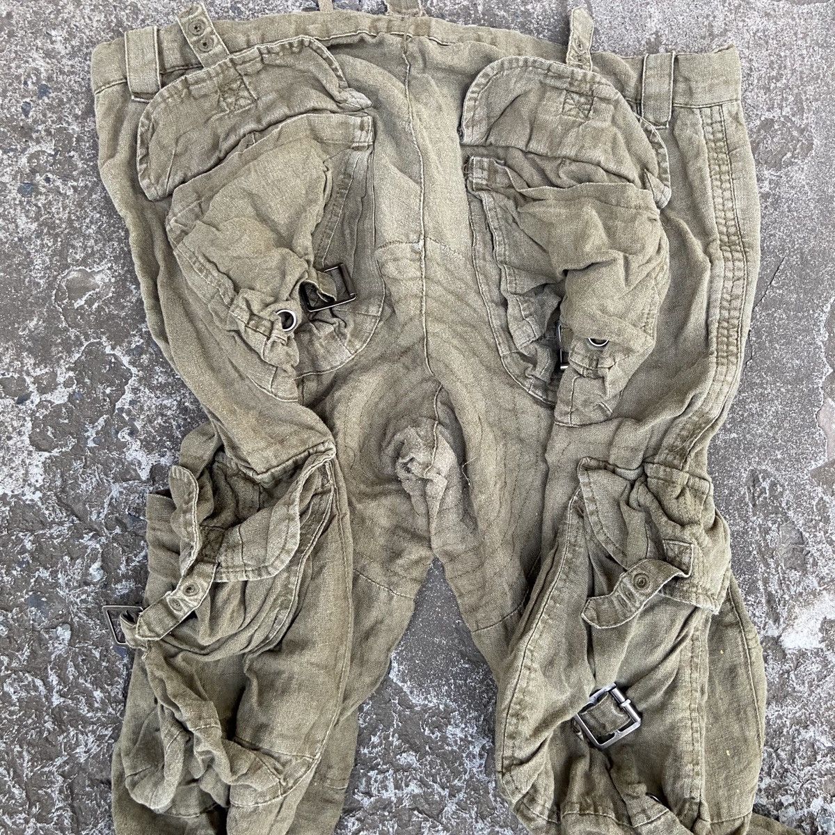 Japanese Brand 1980s DISTRESSED MULTIPOCKET CARGO PANTS “ORGANIC LINEL” Size US 32 / EU 48 - 1 Thumbnail