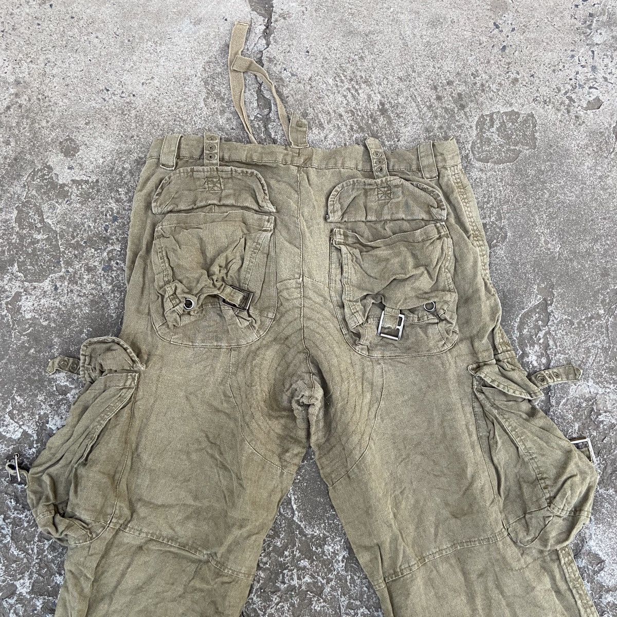 Japanese Brand 1980s DISTRESSED MULTIPOCKET CARGO PANTS “ORGANIC LINEL” Size US 32 / EU 48 - 7 Thumbnail