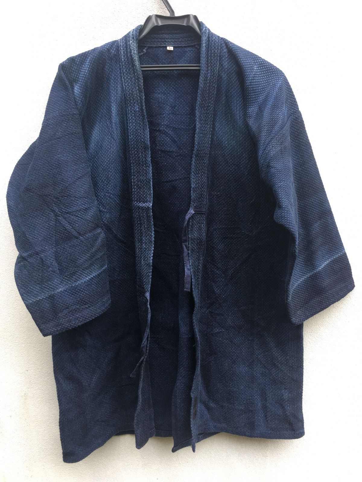 Indigo × Japanese Brand Vintage Indigo Blue Kendo Jacket Woven Cotton Sanjuro Size US L / EU 52-54 / 3 - 1 Thumbnail