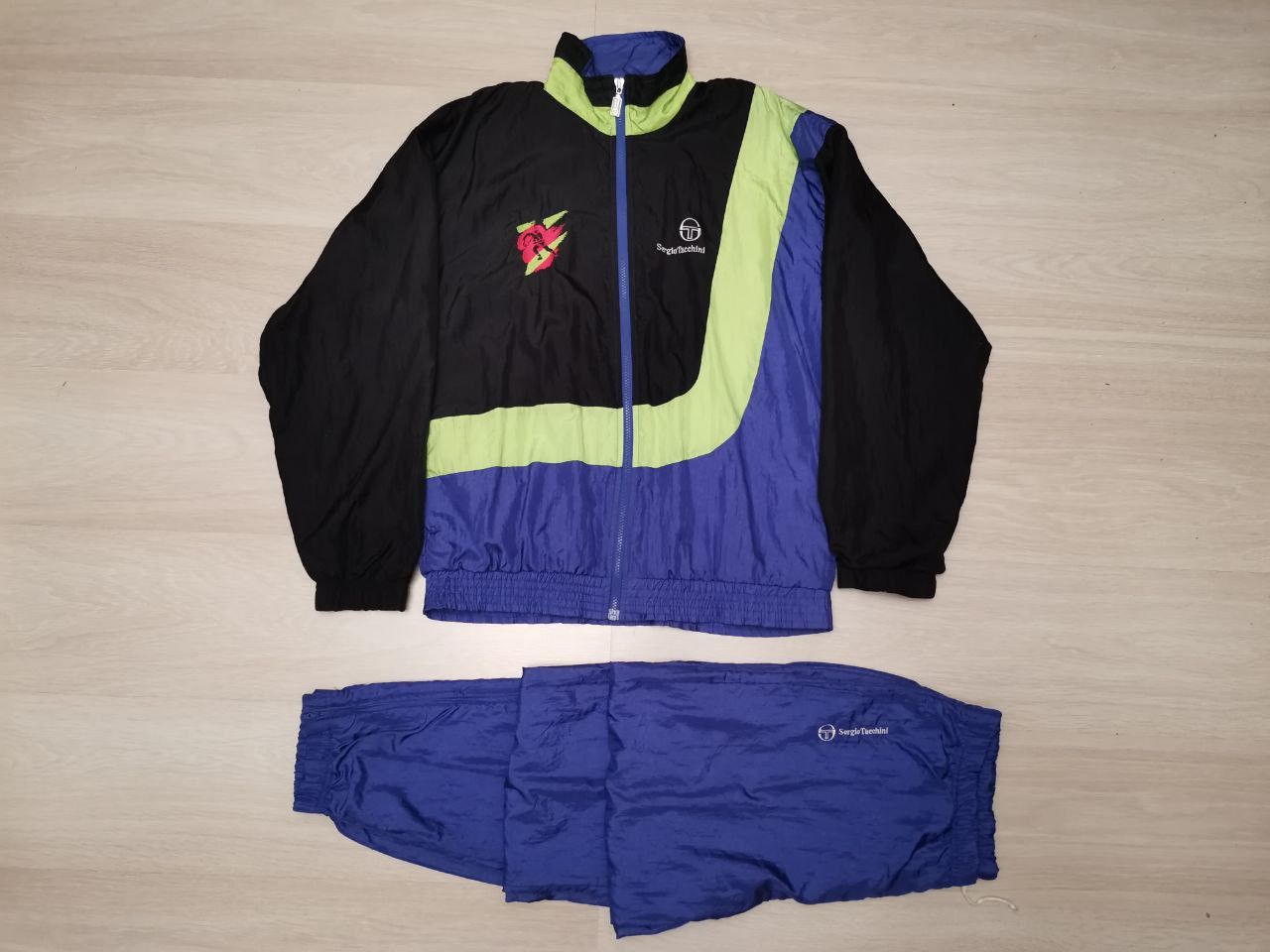 【00s】Sergio Tacchini ツートンカラー トラックジャケット L Sergio Tacchini Sergio Tacchini Trainingsanzug Size L