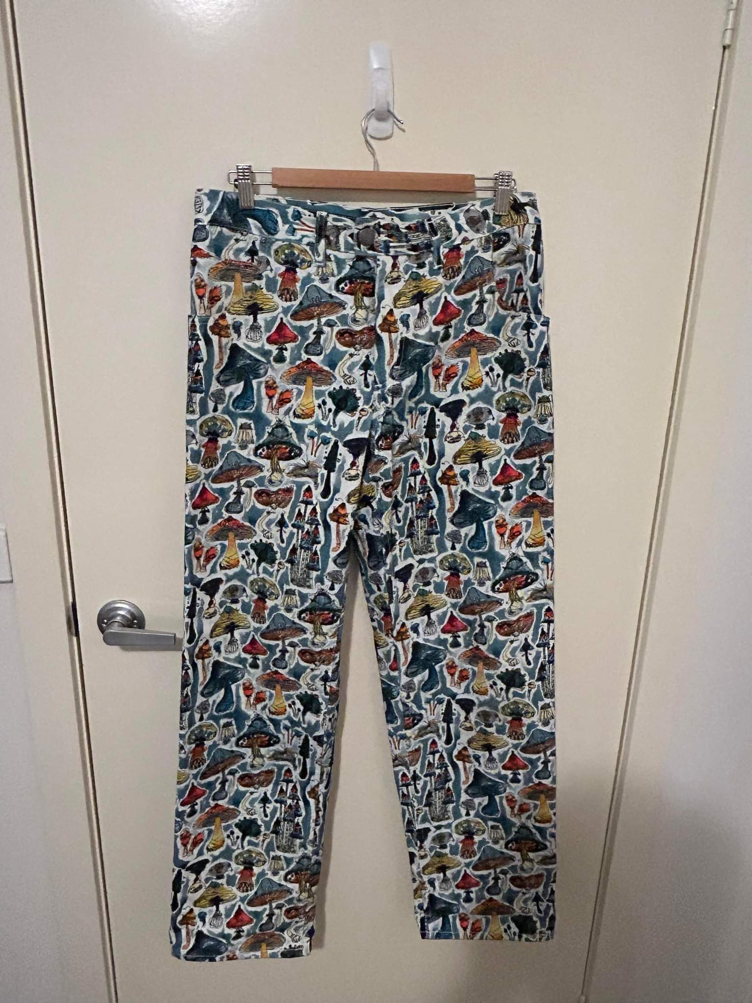 image of Charles Jeffrey Loverboy Mushroom Jeans in Blue, Men's (Size 32)