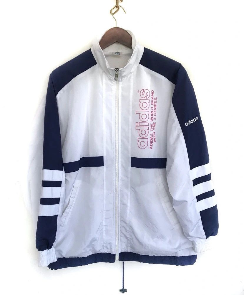 Adidas Vintage Adidas Windbreaker Jacket Adidas Japan Jaspo Sweater Size US M / EU 48-50 / 2 - 1 Thumbnail