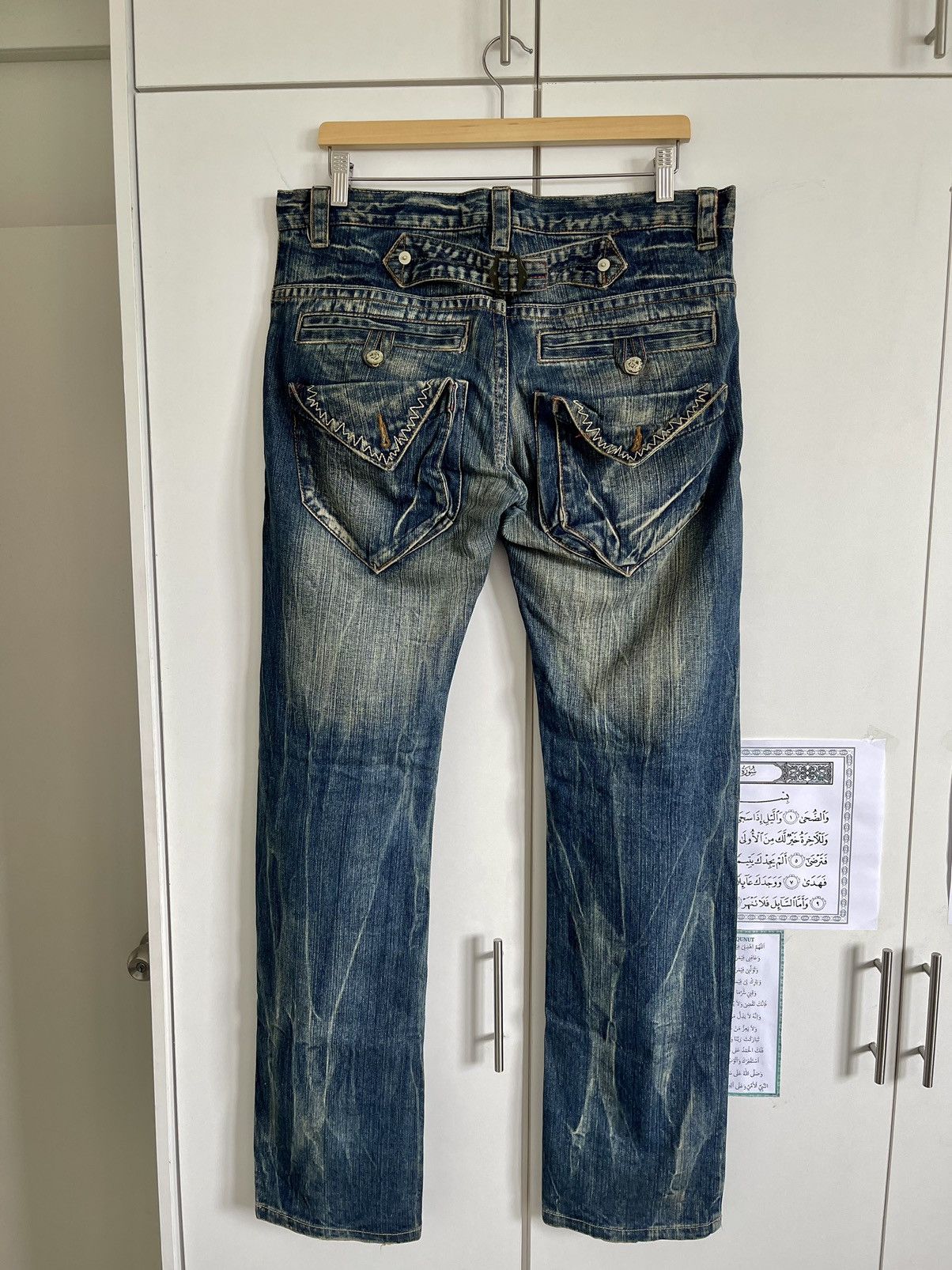 Japanese Brand VINTAGE90s🔥🔥BS RAW BUCKLE BACK LIMITED EDITION SIZE 34X33.5 Size US 34 / EU 50 - 2 Thumbnail