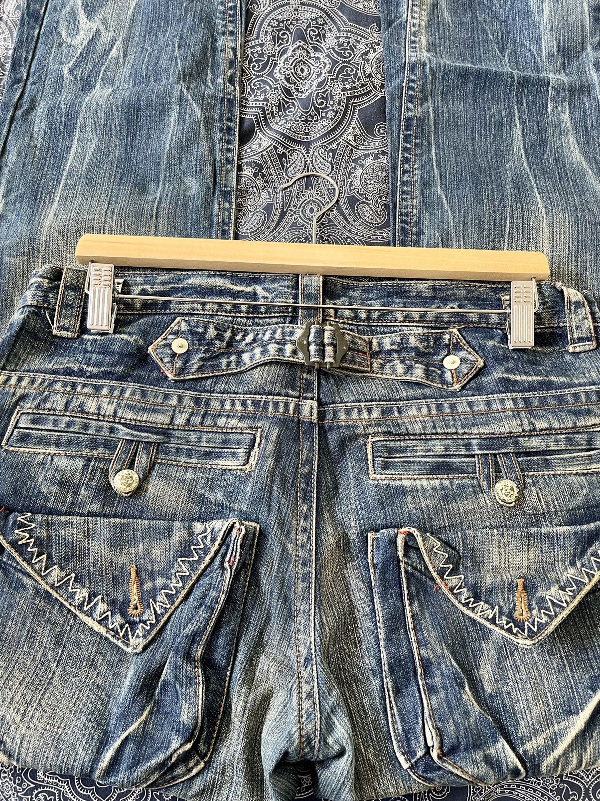 Japanese Brand VINTAGE90s🔥🔥BS RAW BUCKLE BACK LIMITED EDITION SIZE 34X33.5 Size US 34 / EU 50 - 15 Thumbnail