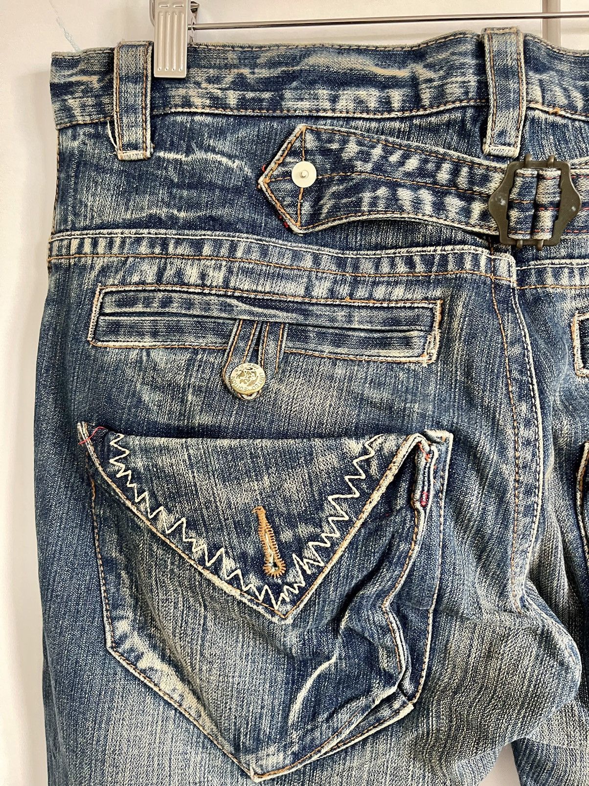 Japanese Brand VINTAGE90s🔥🔥BS RAW BUCKLE BACK LIMITED EDITION SIZE 34X33.5 Size US 34 / EU 50 - 11 Thumbnail