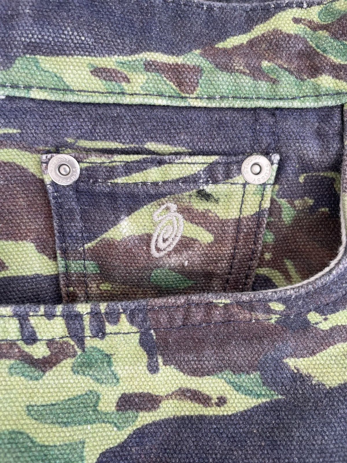 Streetwear × Stussy Stussy big ol jeans Tigris camo | Grailed