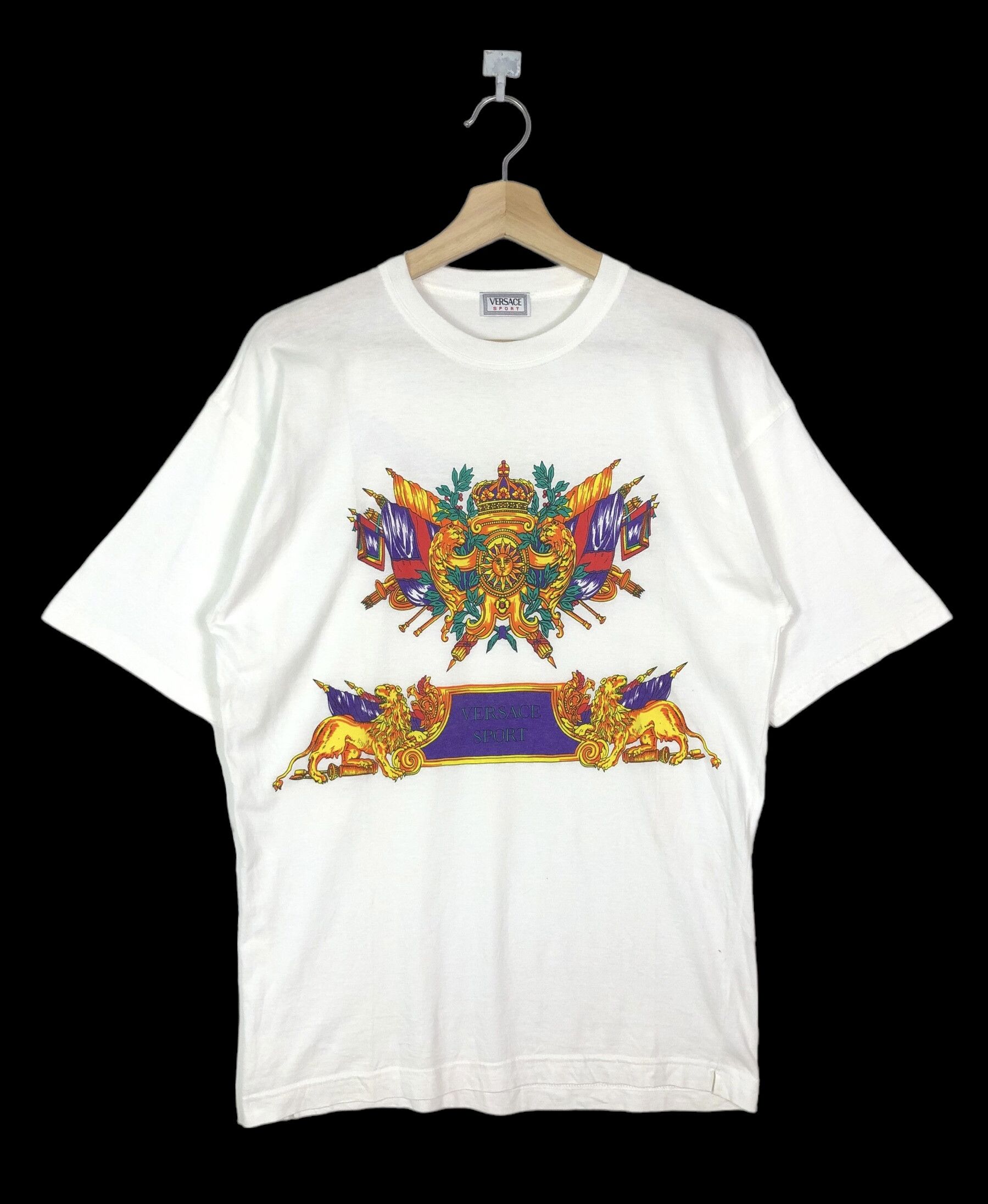 image of vintage Made In Italy Classic Versace Sport Tee in White, Men's (Size Medium)