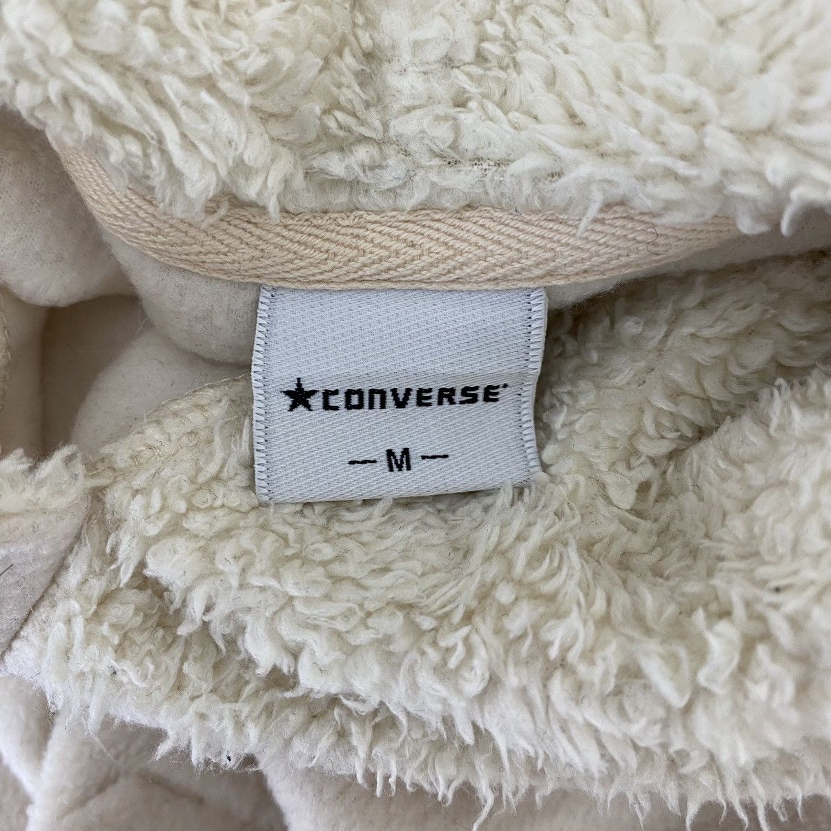 Converse CONVERSE ALL STAR Embroidered Logo Fleece Beige Hoodie Size US S / EU 44-46 / 1 - 4 Thumbnail