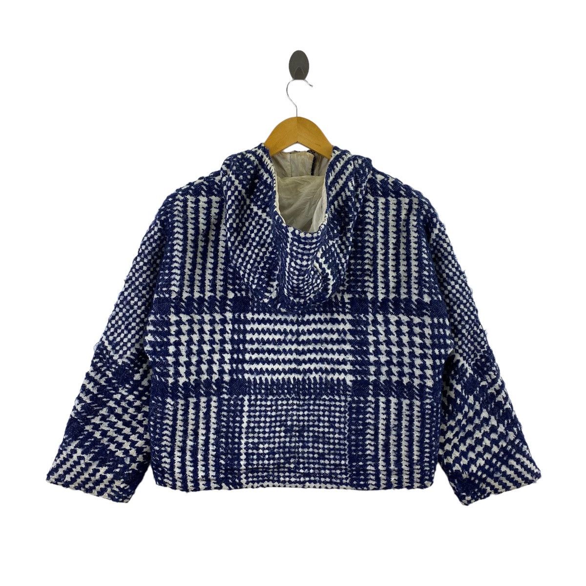 Max Mara WEEKEND By MAX MARA Italy Designer Check Knitwear Hooded Size L / US 10 / IT 46 - 9 Thumbnail