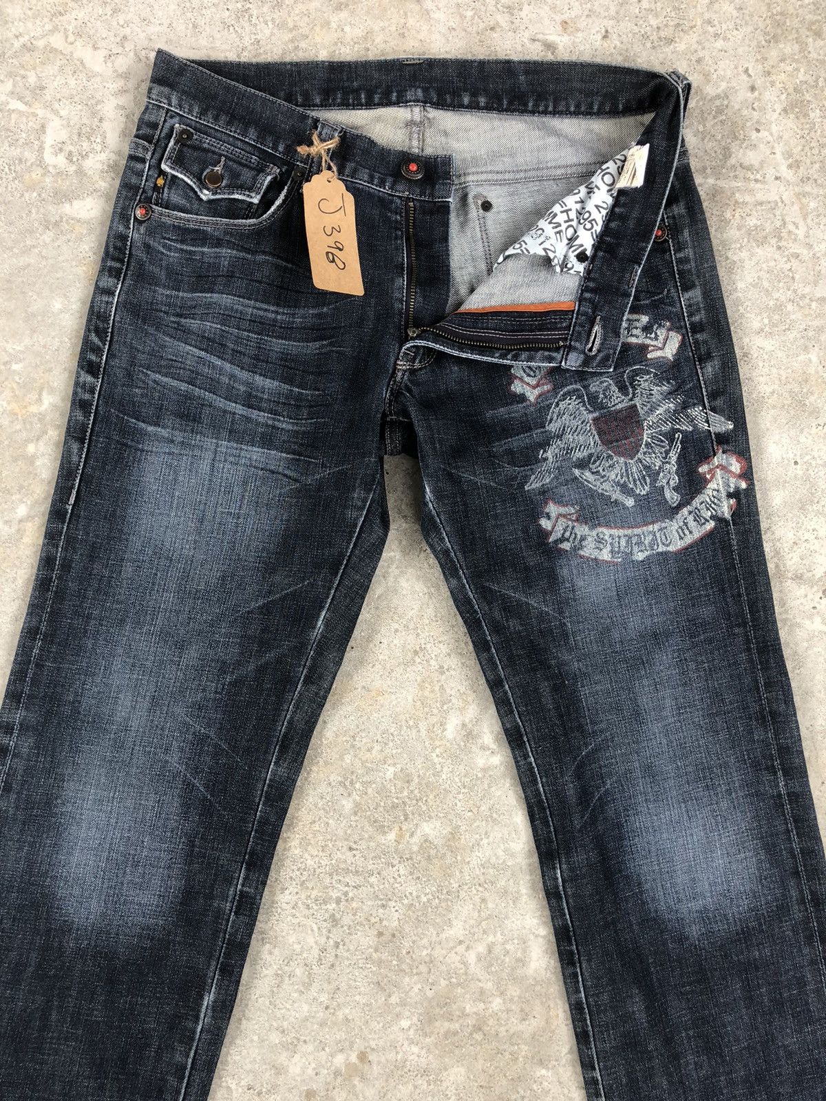 291295=Homme Big logo 291295 Homme Embroidered Jeans Distressed Jeans Size US 32 / EU 48 - 3 Thumbnail