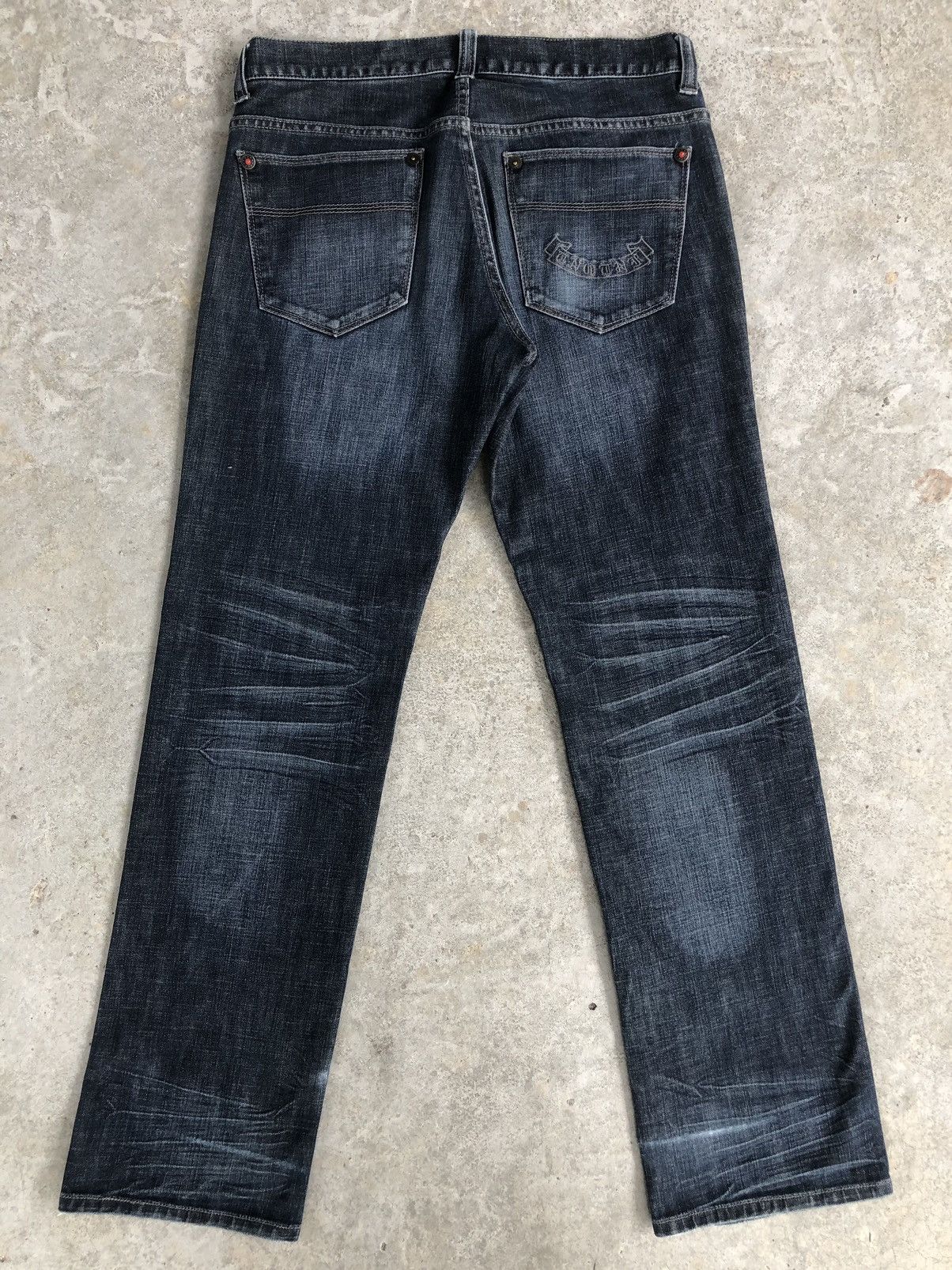 291295=Homme Big logo 291295 Homme Embroidered Jeans Distressed Jeans Size US 32 / EU 48 - 2 Thumbnail