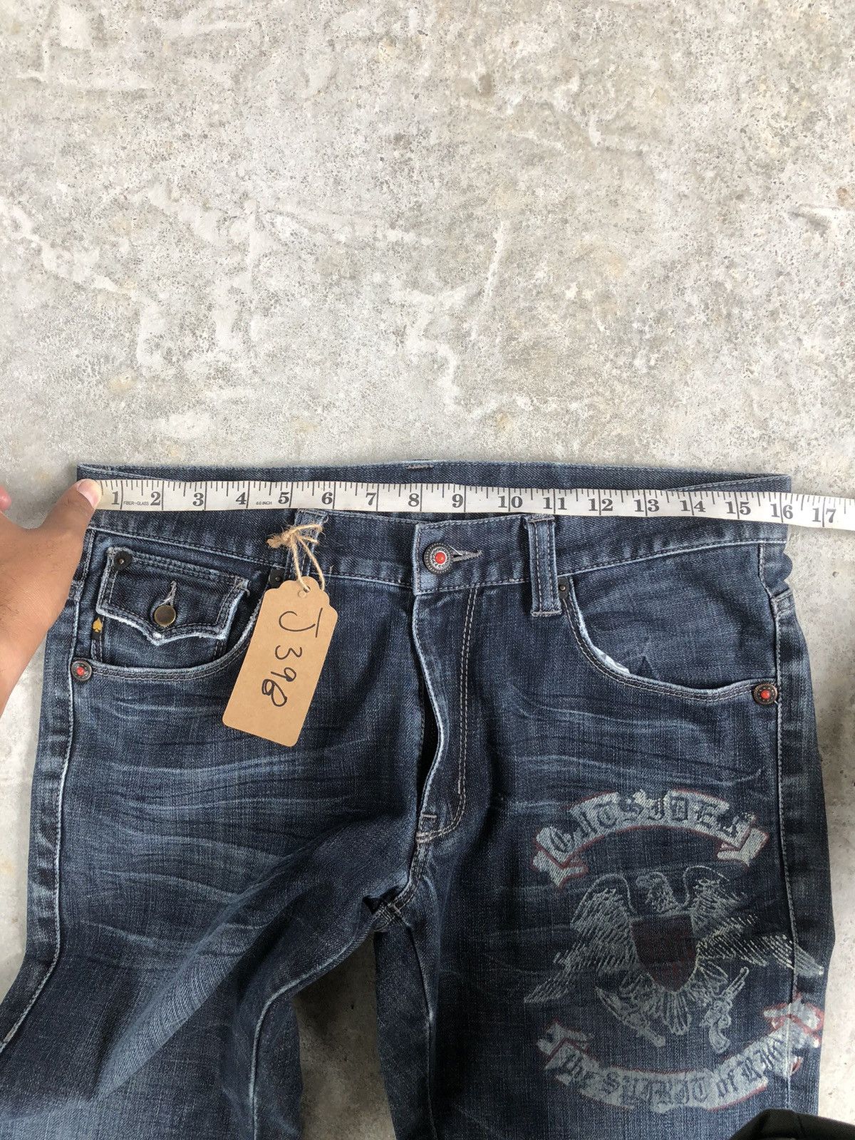 291295=Homme Big logo 291295 Homme Embroidered Jeans Distressed Jeans Size US 32 / EU 48 - 19 Thumbnail
