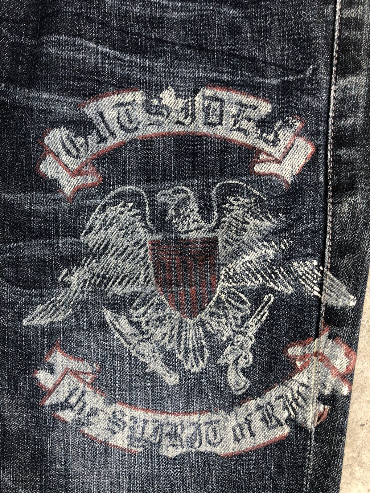 291295=Homme Big logo 291295 Homme Embroidered Jeans Distressed Jeans Size US 32 / EU 48 - 15 Thumbnail