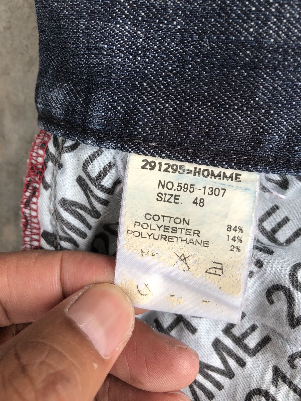 291295=Homme Big logo 291295 Homme Embroidered Jeans Distressed Jeans Size US 32 / EU 48 - 18 Thumbnail