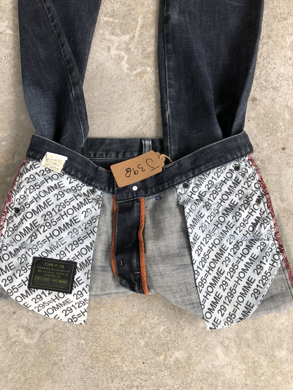 291295=Homme Big logo 291295 Homme Embroidered Jeans Distressed Jeans Size US 32 / EU 48 - 16 Thumbnail