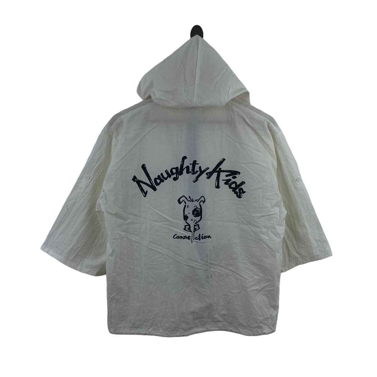 Japanese Brand NAUGHTY KIDS COLLECTION Three Quater Sleeve Hoodie Size US L / EU 52-54 / 3 - 1 Thumbnail