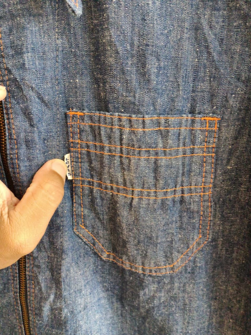 Levi's × Vintage Vintage Levis zipper pocket shirt Size US L / EU 52-54 / 3 - 5 Thumbnail