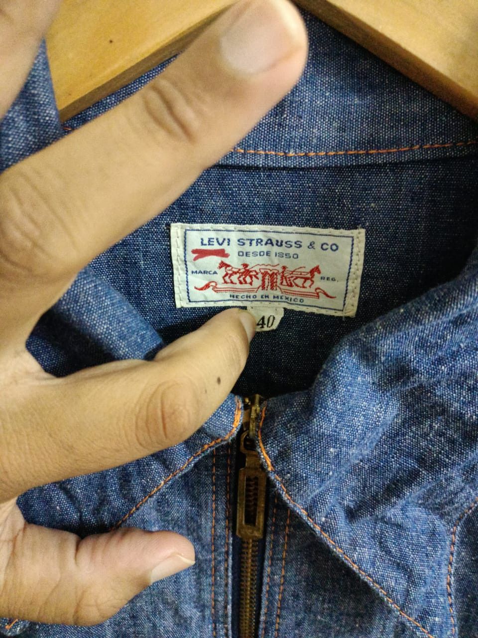 Levi's × Vintage Vintage Levis zipper pocket shirt Size US L / EU 52-54 / 3 - 4 Thumbnail