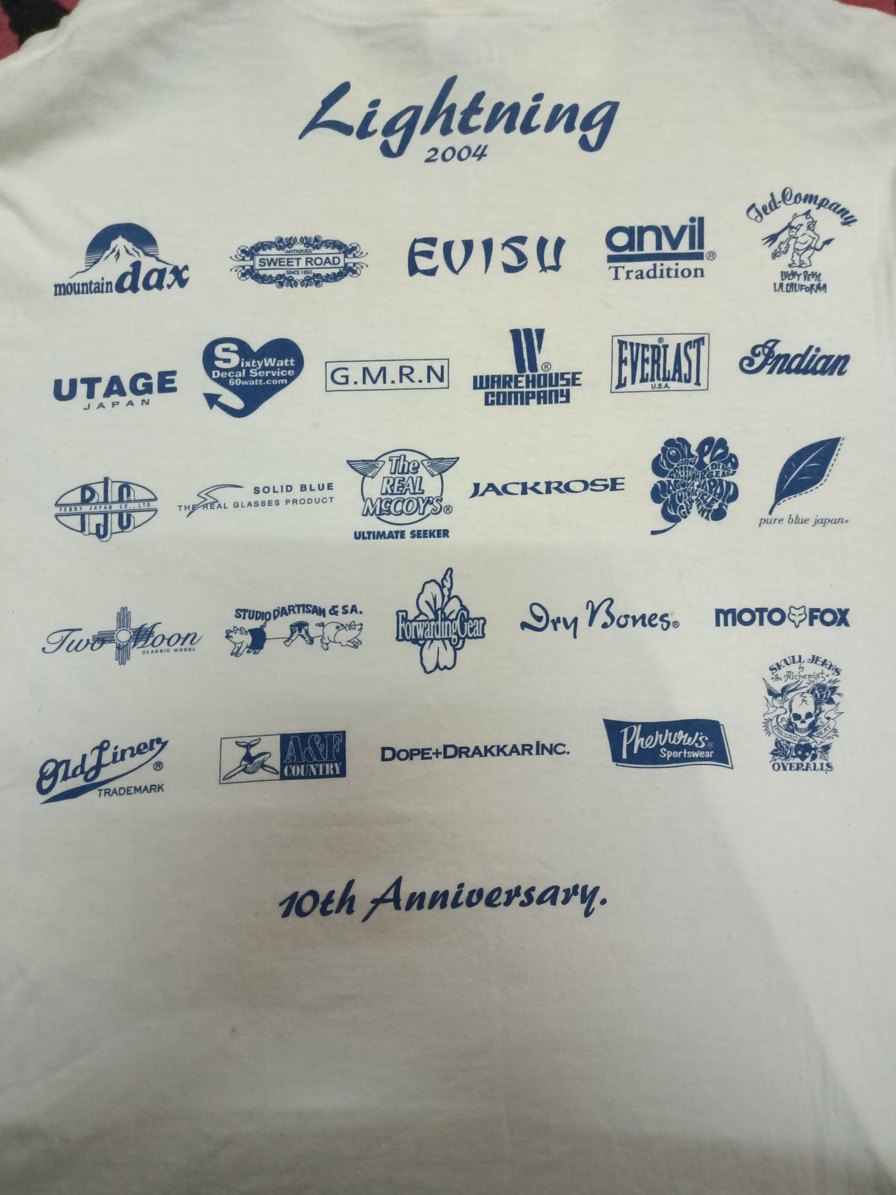Anvil Lightning Magazine Japan 2004 10th Anniversary t-shirt Size US M / EU 48-50 / 2 - 7 Thumbnail