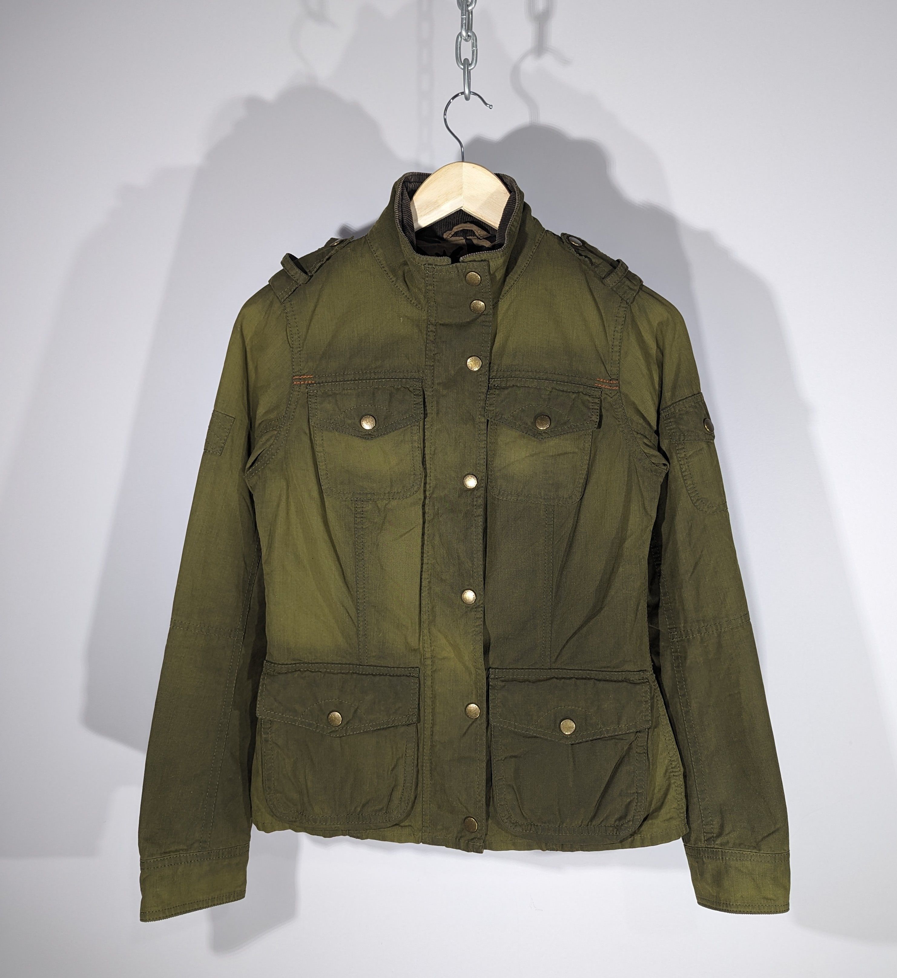 Barbour Barbour Churchill Wax Jacket Women's OliveGreen EnglandStyle Size S / US 4 / IT 40 - 22 Thumbnail